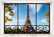 Tour Eiffel Paris France (window) - fototapeta FXL0733