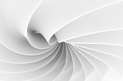 Biela abstrakcia 3D vlna - fototapeta FS0760