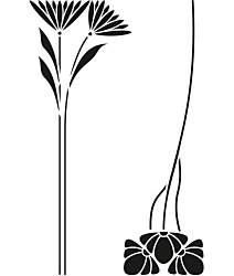 Šablóna na maľovanie Art deco Flowers ST218