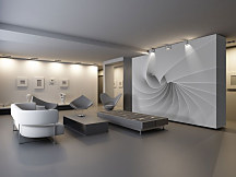 Biela Abstrakcia 3d vlna - fototapeta FX0760