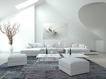 Biela abstrakcia 3D vlna - fototapeta FS0760