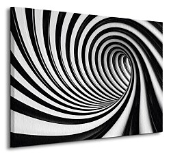 Czarno-biały tunel - Obraz na płótnie CS0039