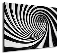 Czarno-biały tunel - Obraz na płótnie CS0039