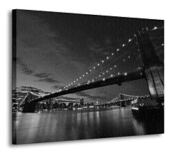 Brooklyn Bridge v noci BW - Obraz CD0220