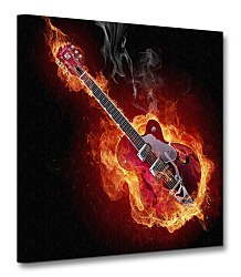 Fire guitar - Obraz CKS0558