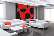 Červeno čierna tapeta 5388 - samolepiaca na stenu