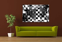 Čiernobiely 3d obraz Kocky zs24805