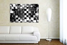 Čiernobiely 3d obraz Kocky zs24805