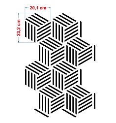 Šablóna 3d cubes ST428