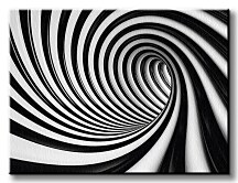 Czarno-biały tunel - Obraz na płótnie CS0039