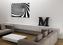 Czarno-biały tunel - Obraz na płótnie CS0039