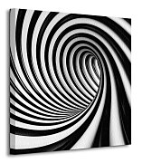 Czarno-biały tunel - Obraz na płótnie CKS0039