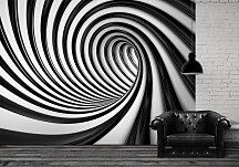 Czarno-biały tunel - fototapeta FX0039