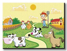 Farmár a zvieratká - Obraz CS0674