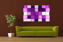 Fialový 3d obraz Kocky zs24757