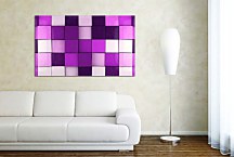 Fialový 3d obraz Kocky zs24757