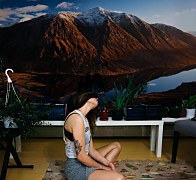 Zachód słońca w górach - fototapeta FM3720