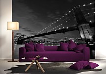 Brooklyn Bridge v noci BW - fototapeta FX0220