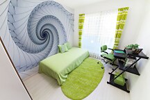 Niebieski spiralny fractal - fototapeta FXL0746