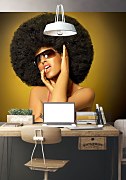 Afro woman - tapeta FS0173