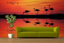 Fototapeta Plameniaky 4088 - samolepiaca na stenu