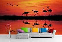 Fototapeta Plameniaky 4088 - samolepiaca na stenu