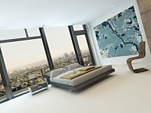 Warszawa - mapa w kolorze - fototapeta FX3335