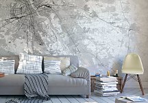 Warszawa - mapa czarno-biała - fototapeta FX3336