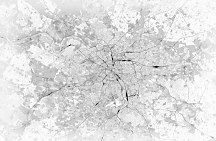 Paris - map black white - fototapeta FX3346