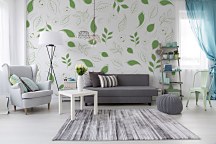 Zelené lístky - fototapeta FX3821