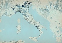 Farebná mapa Taliansko - fototapeta FXL3348