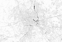 Rím - grey map - fototapeta FXL3352