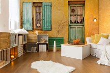 Žltý domček - fototapeta FXL3581