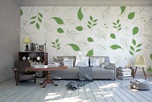 Zelené lístky - fototapeta FXL3821