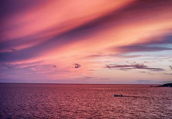 Západ slnka nad oceánom - fototapeta FXL4121