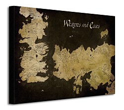 Game of Thrones (Westeros and Essos Antique Map) - Obraz WDC92471