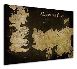 Game of Thrones (Westeros and Essos Antique Map) - Obraz WDC96282