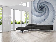 Niebieski spiralny fractal - fototapeta FXL0746