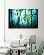 hmla v lese obrazy na plátne