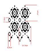 ikat šablóna na maľovanie