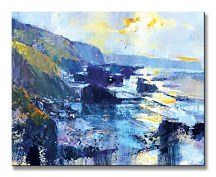 Tregardock Beach, December - Obraz na płótnie WDC94478