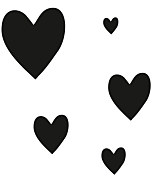 kreatívne šablóny srdcia hearts na stenu do detskej izby