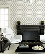 luxusný interiér - steny namaľované šablónou