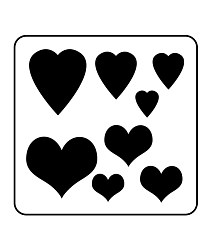 Šablóna Hearts Craft Mini ST186