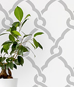 maľovanie stien v obývačke šablónami