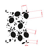 maľovanie stien v kuchyni šablóna citrón