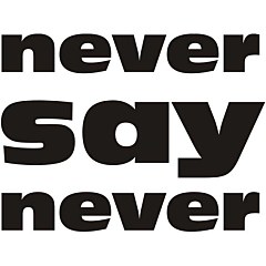 Nálepka na stenu - Never say never _ttx20