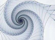 Niebieski spiralny fractal - fototapeta FM0746
