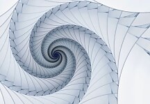 Niebieski spiralny fractal - fototapeta FXL0746