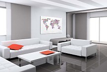 Obraz Farebná Mapa Sveta zs24777